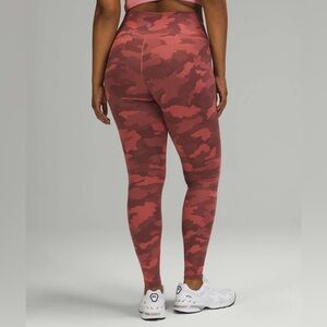 Lululemon Wunder Train High-Rise Tight 28" Camo Brier Rose Size 14